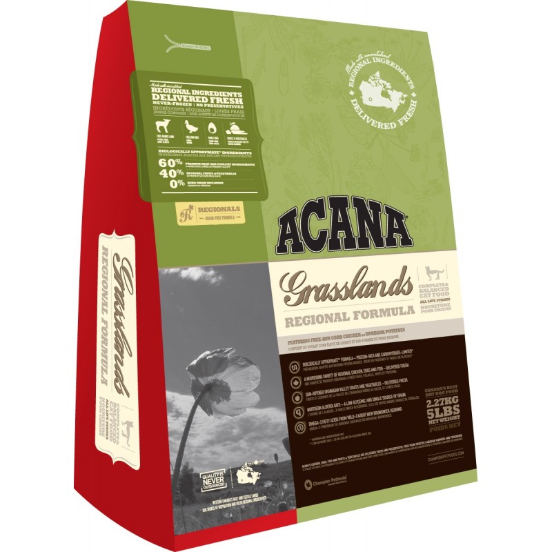 Acana (Акана) Grasslands Cat. Сухой беззерновой корм для кошек всех пород и возрастов с ягенком и уткой, 0,340 кг